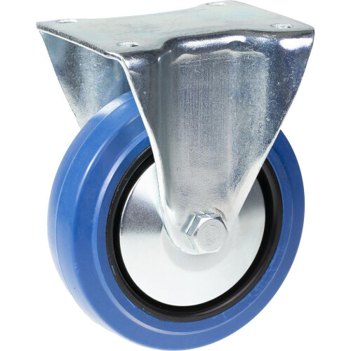 125mm Bockrolle mit blauem Elastikgummi auf Nylon-Mittelrad