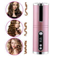 (Rose) Boucleuse automatique sans fil – pinces à boucler portables, rechargeable, électrique, rotation automatique