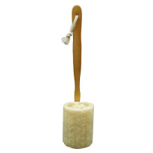 Luffa esfoliante naturale Luffa Luffa Luffa Spazzola per la schiena in spugna con manico lungo in legno Supporto per bastoncino Doccia per il cor