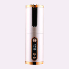(Or rose) Boucleur automatique sans fil portable, fer à friser USB rechargeable, céramique, outils de coiffage à rotation automatique