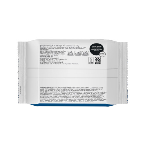 Amazon Basics Make Up Remover Wipes Original 25 Count Pack of 6 (drve Solimo) 2