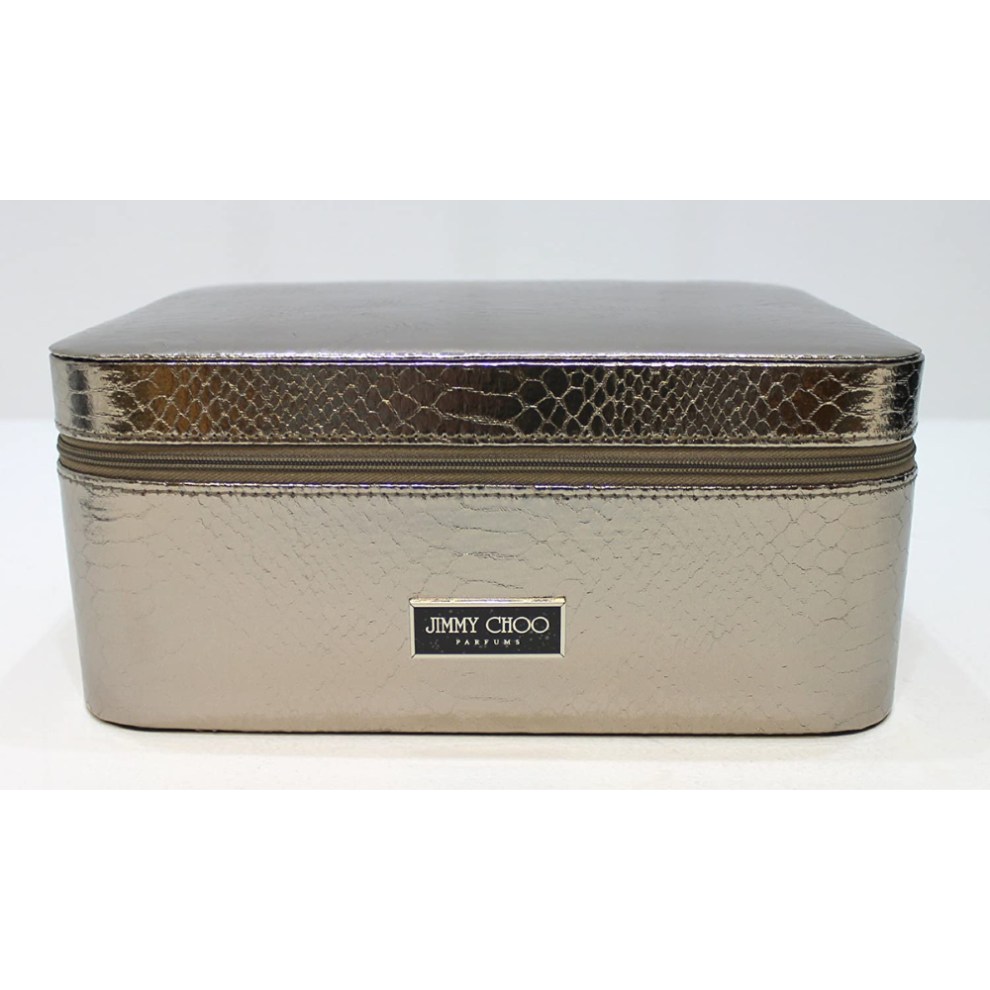 Jimmy Choo Bronze Snakeskin Cosmetic/ Case/ Vanity Bag