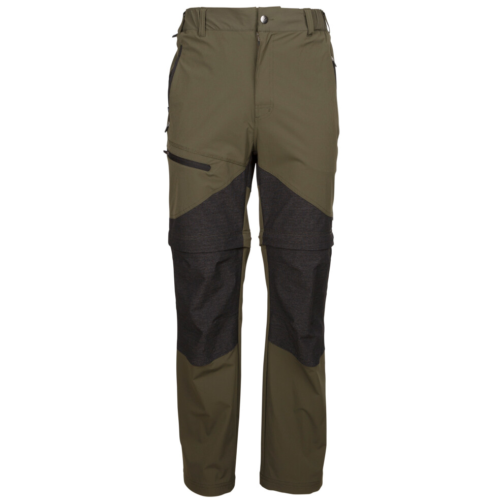 (L, Dark Ivy) Trespass Mens Walking Trousers Cargo Pant Gratwich