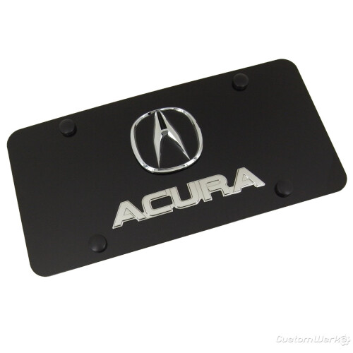Acura Chrome Logo Navn på sort nummerplade