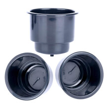 Fabricat de amarina (set de 3) Bautura de plastic ncastrat negru cu poxare cu scurgere pentru scurgere pentru ma?ina de barca RV - negru