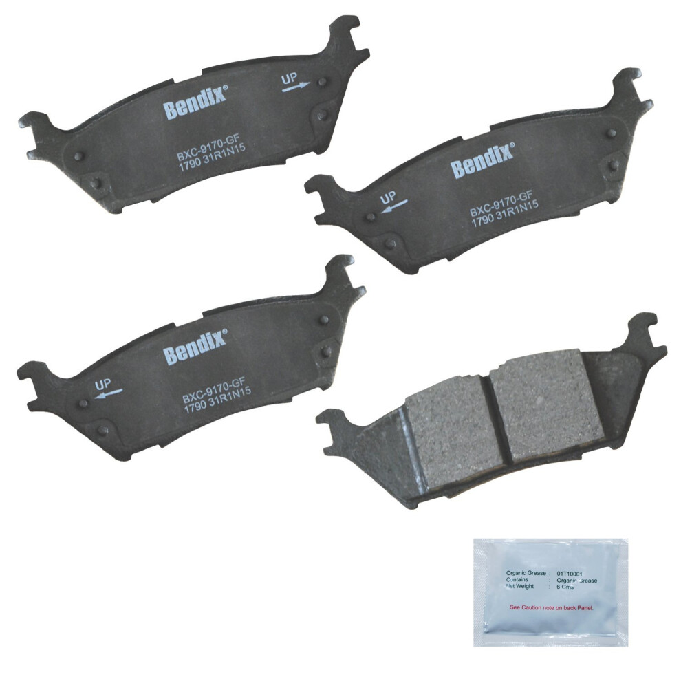 Bendix Priority1 Cfc1790 Ceramic Rear Brake Pads For Ford Expedition 2022-2018 F-150 2020-2015 Lincoln Navigator 2022-2018 887243216548