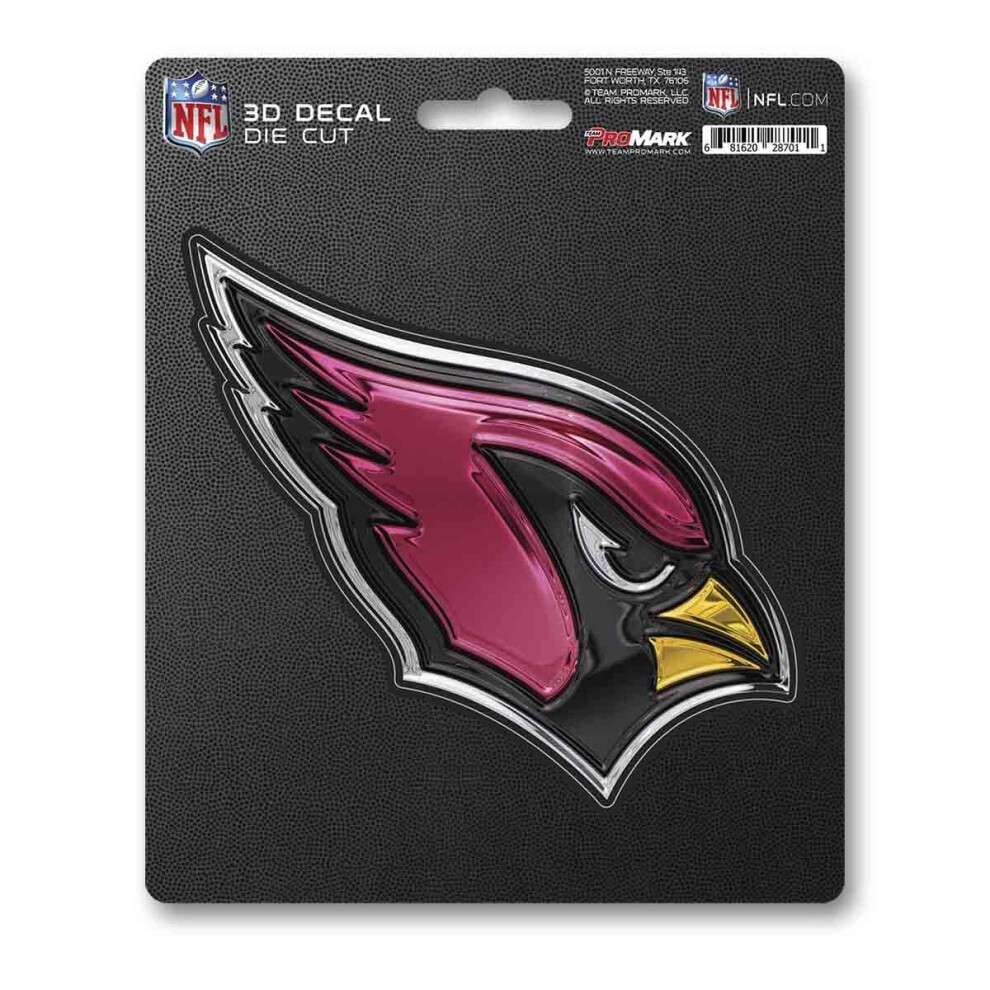 Fanmats 62764 Arizona Cardinals 3D Decal Sticker 681620287011