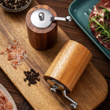 Wood Pepper Grinder Manual Flax Seed Grinder Pepper Mill Adjustable