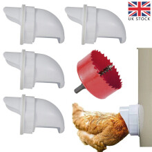 mangiatoia per pollame DIY Port PP Gravity Fed Chicken Feeder 4 porte e 1 foro