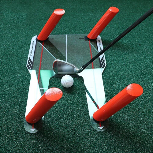 PC Golf Alignment Trainer Aid Eye Line Swing Training Speed Trap Practice Base Tool Golfzubehör