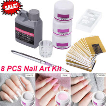 120ml 3 Colors Acrylic Nail Liquid Monomer Acrylic Powder Nail Art Pen Set Kit
