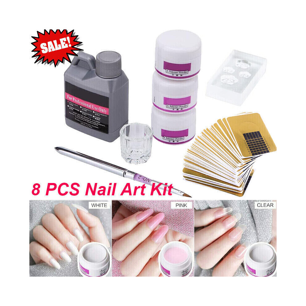 120ml 3 Colors Acrylic Nail Liquid Monomer Acrylic Powder Nail Art Pen Set Kit