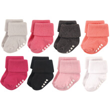 Hudson Baby Unisex Cotton Botton nou-nascut ?i ?osete Terry Black Black 12-24 luni SUA