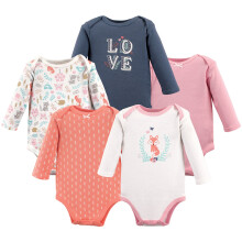 Hudson baby unisex baby bomuld langærmet bodysuits skov ræv 6-9 måneder os