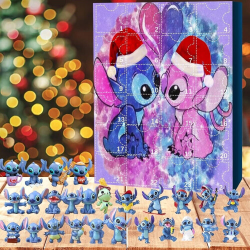 Christmas Lilo & Stitch 24 Days Countdown Advent Calendar Surprise Gift