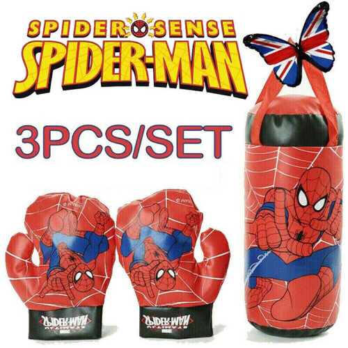 3Pcs/Set Spiderman Boxing Glove Punch Bag Εξωτερική κρεμαστό αθλητικό παιχνίδι