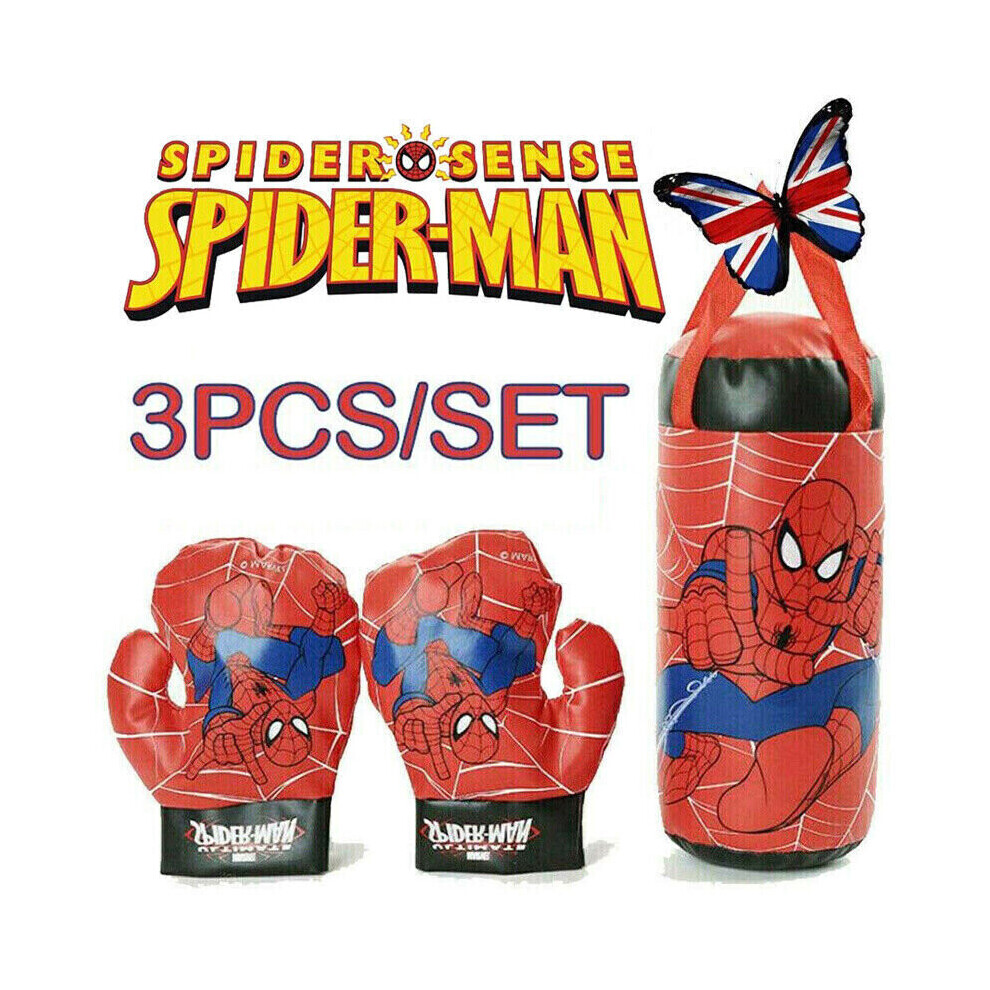 3Pcs/Set Spiderman Boxing Glove Punch Bag Outdoor Hanging Sports Toy