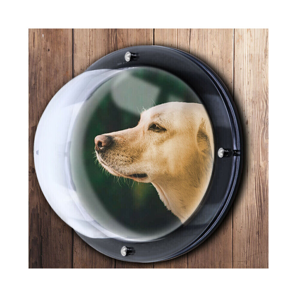 Dog Porthole Window Round Transparent for Fence Pet Peek Look Out Dome View