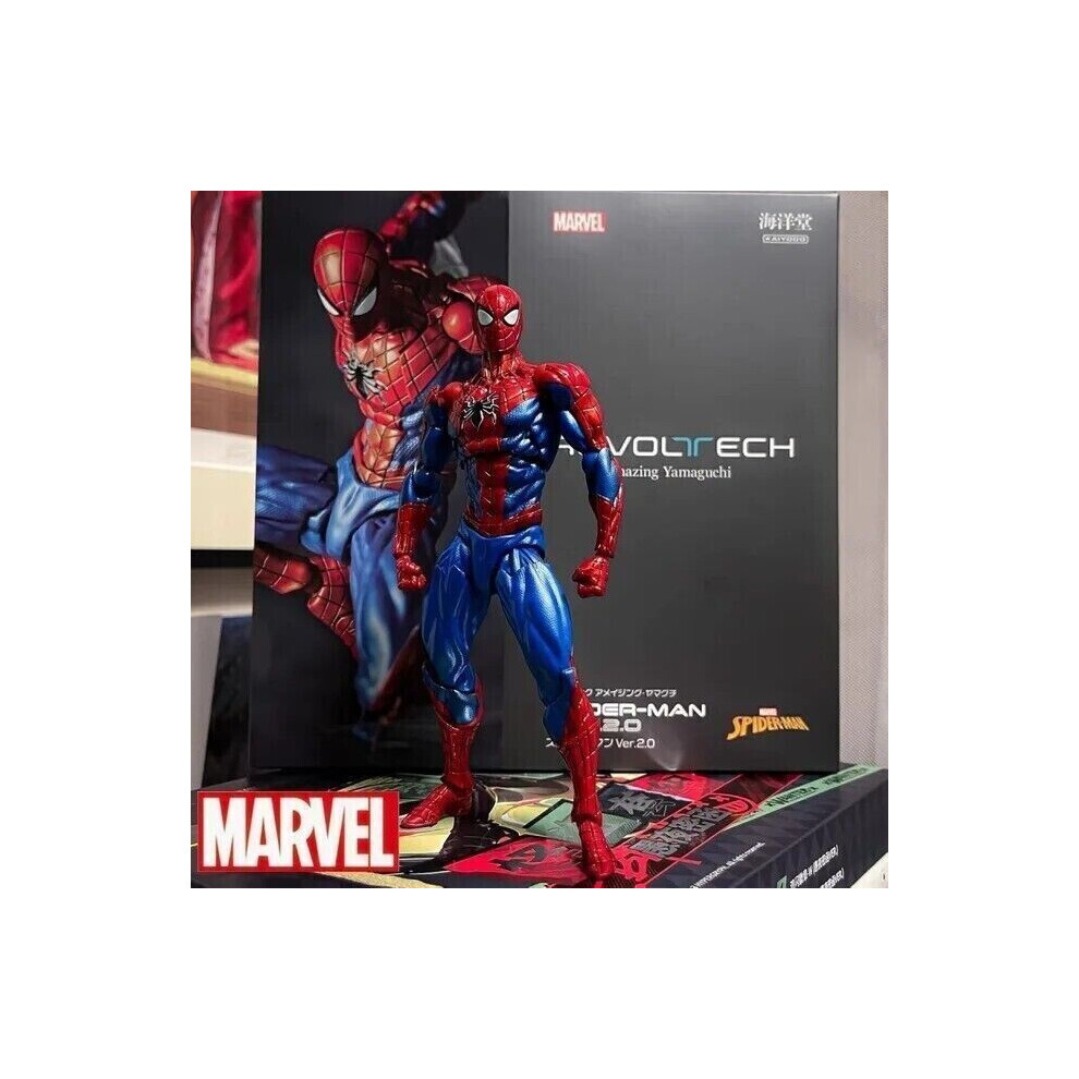 Srj Star Kaiyodo Revoltech Amazing Yamaguchi Spider-Man Ver.2.0 Action Figure Model Toy