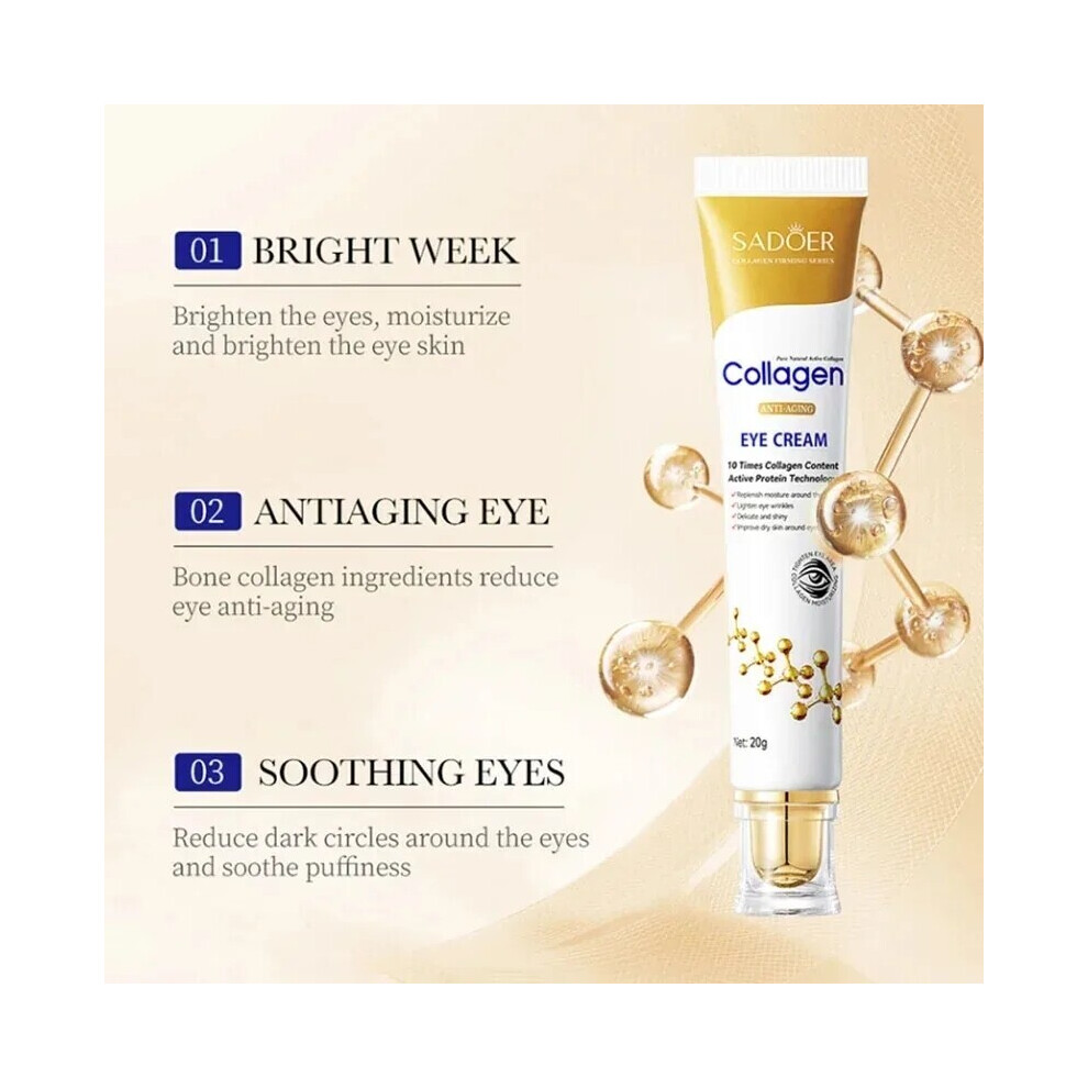 Instant Eye Bag Removal Cream Collagen Anti-Wrinkle Fade Fine Lines Firming Skin Anti