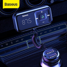 Baseus Bluetooth 5.0 Wireless Car FM Transmitter MP3 Player Aux SD USB Charger