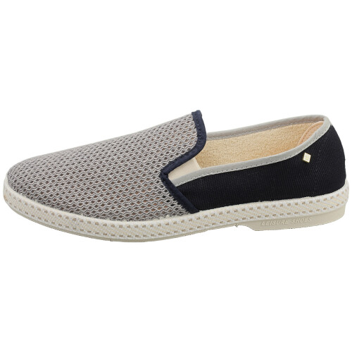 Rivieras Herren Espadrilles Classic Match Grau-Schwarz - 42 EU 2