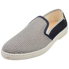 (9.5) Rivieras Classic Match Mens Espadrille Shoes in Grey Black