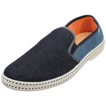 (9.5) Rivieras Jeans Mens Espadrille Shoes in Navy Blue
