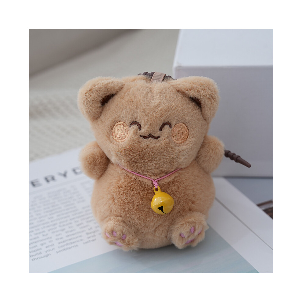 (Brown) Adorable Cartoon Soft Lucky Cat Plush Pin Stuffed Toy Diy Accessory Decor-image-OPC-PGHFVW6-NEW