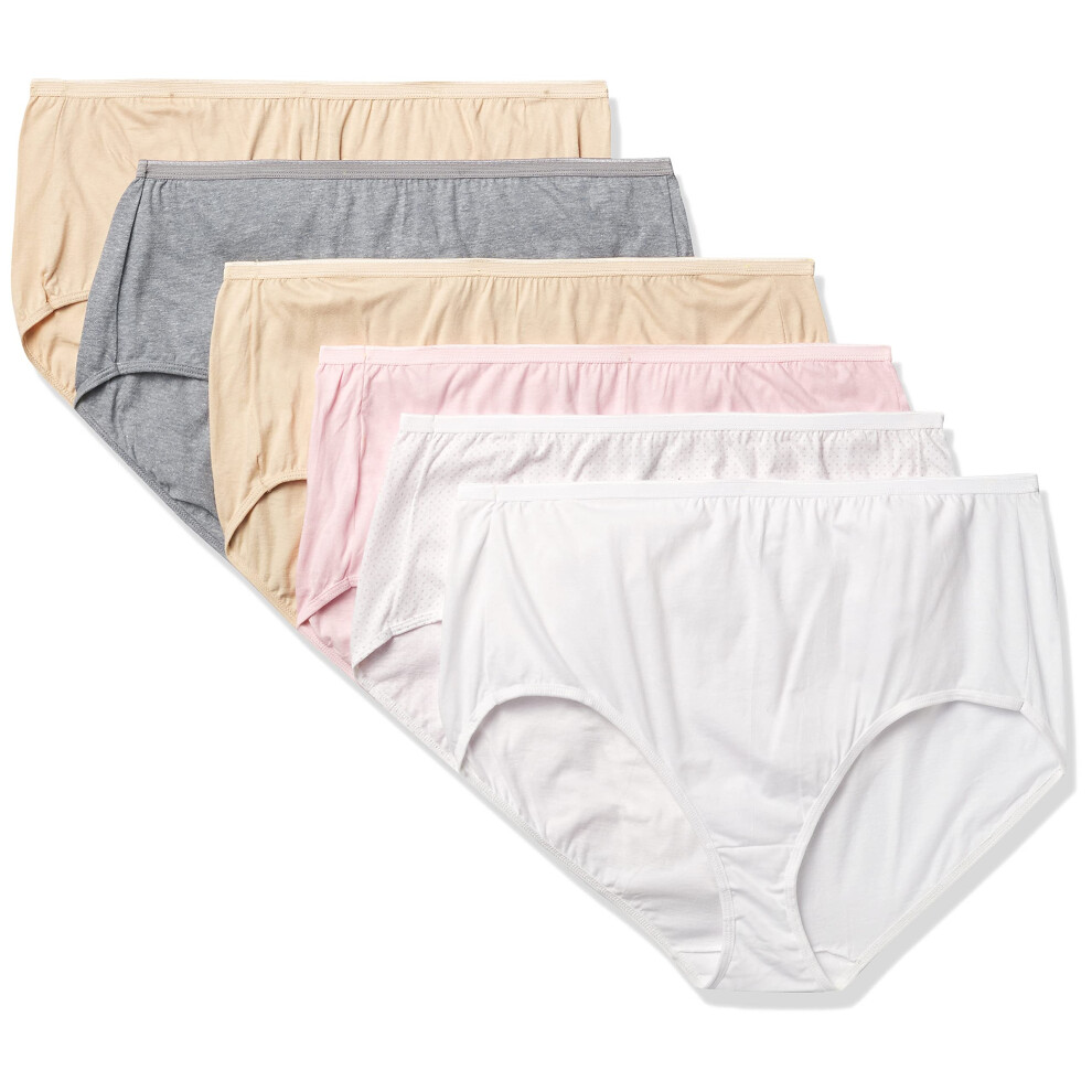 Lot de 6 slips taille haute en coton Cool Comfort pour femme Just My Size, couleurs assorties, 2