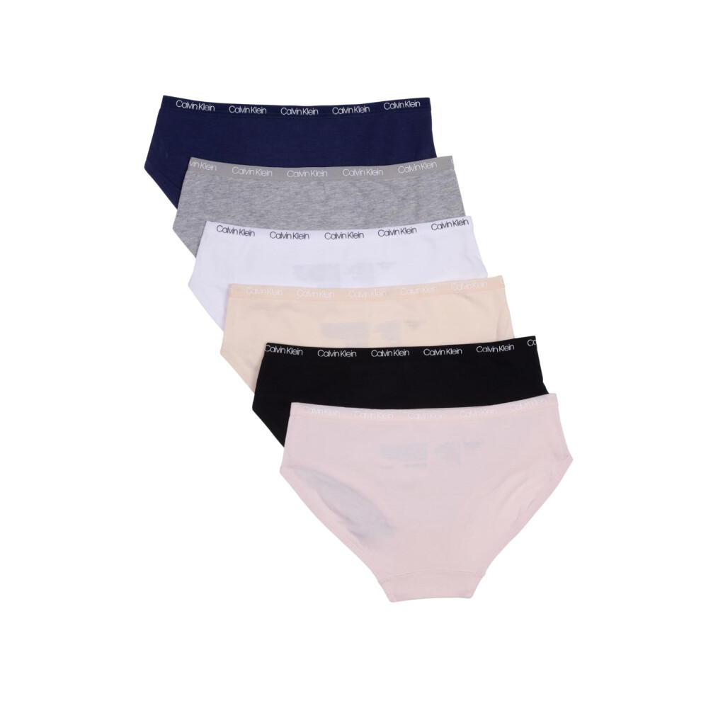 Calvin Klein Girls' Hipster Panty Underwear Multipack Crystal Pink/Black/Nude/Heather Gray/White/Symphony