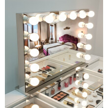 7seas® 80x63cm XXLARGE Premier Pro Max (Chrome) Hollywood Mirror
