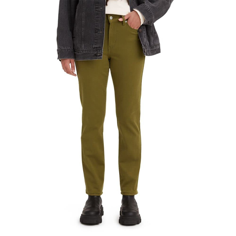 Levi's Women's Classic Straight Jeans Standard and Plus  New Dark Olive-Twill  33 Short