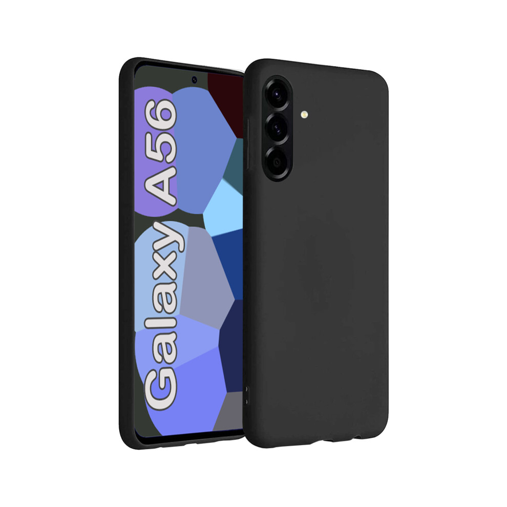 Generic Sold By Gadget Boxx (Black) For Samsung Galaxy A56 Silicone Gel Cover Case Black