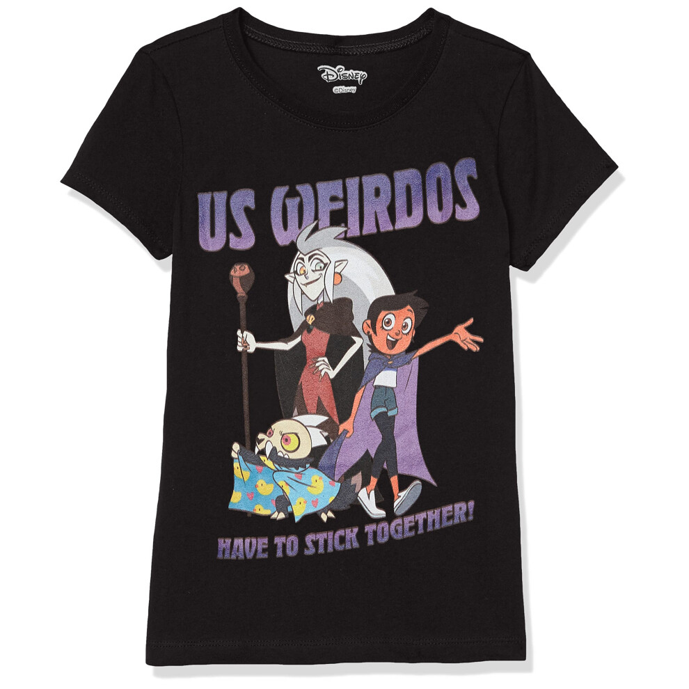 Disney Girl's Weirdos Unite T-Shirt  Black  X-Large