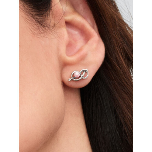 Pandora Pandora Infinity Knot Stud Earrings With Pearls 1