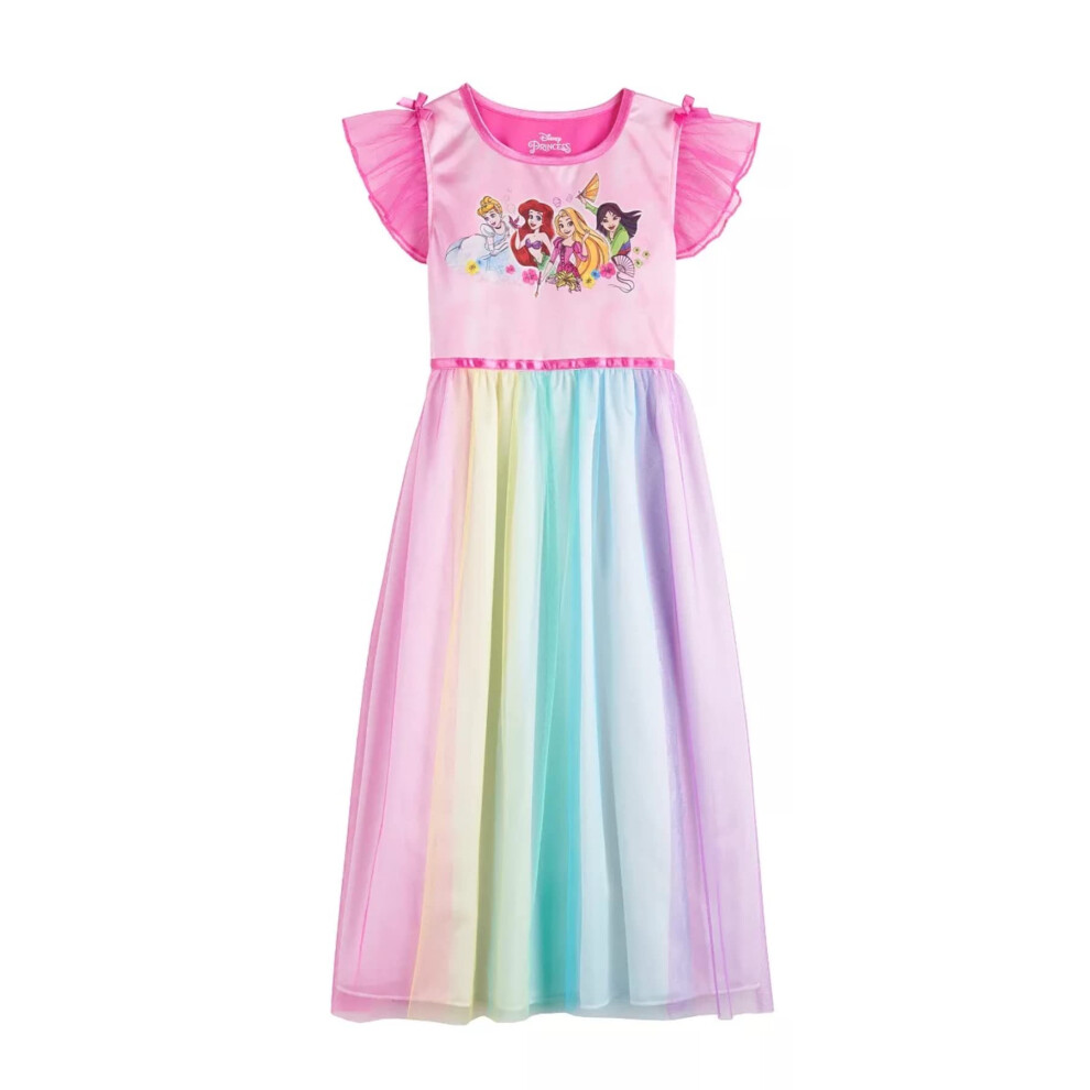 Disney Girls' Fantasy Nightgown Princess Dress Pajama  Rainbow - Princ