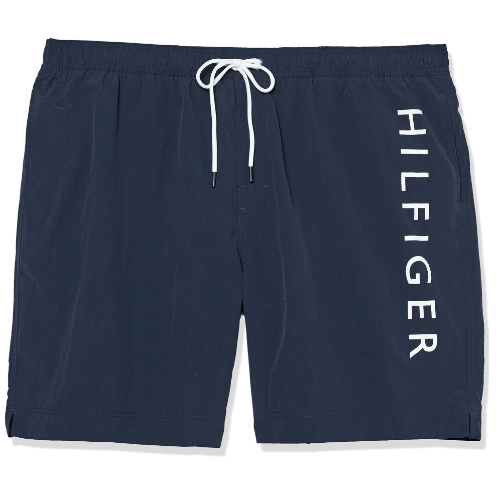 Tommy Hilfiger Men's Big & Tall 7  Logo Swim Trunks with Quick Dry  Sk