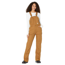 Carhartt Damen Loose Fit Washed Duck Isolierte Biberalls Overall, Carhartt Braun, X-Small Kurz US