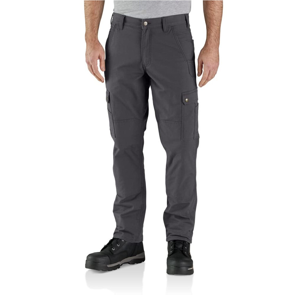 Carhartt Men's Rugged Flex Relaxed Fit Ripstop Cargo Fleece Lined Work Pant Shadow 34 x 34