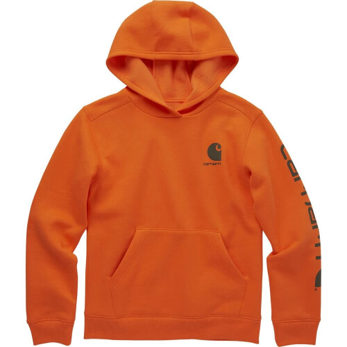 Carhartt Carhartt Pojkar Pullover Långärmad Huva Tröja, Exotic Orange, 5