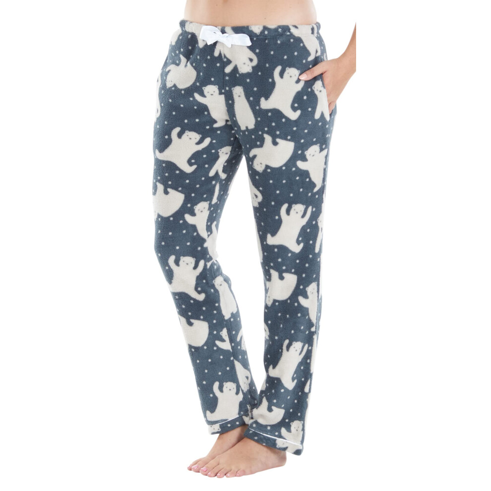 PajamaMania Women's Fleece Pajama Pants with Satin Drawstring  Dancing