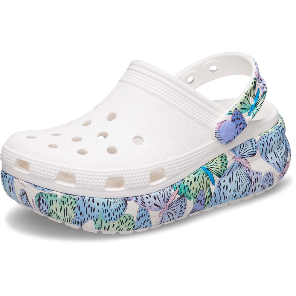 crocs Unisex classic crush clogs  Platform Shoes  WhiteMulti  12 US Me