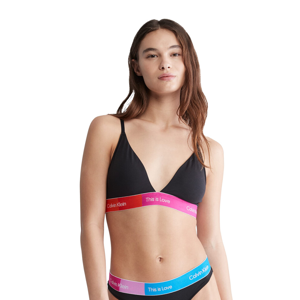 Calvin Klein Women's This is Love Lightly Lined Triangle Bra  Black  S