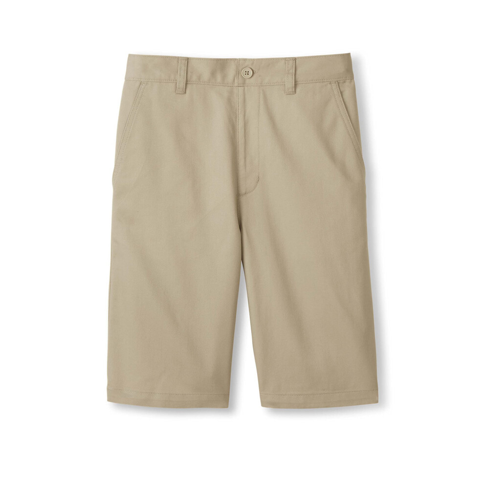 French Toast Boys Pull-On Twill Shorts School Uniform for Kids Khaki 16 Husky
