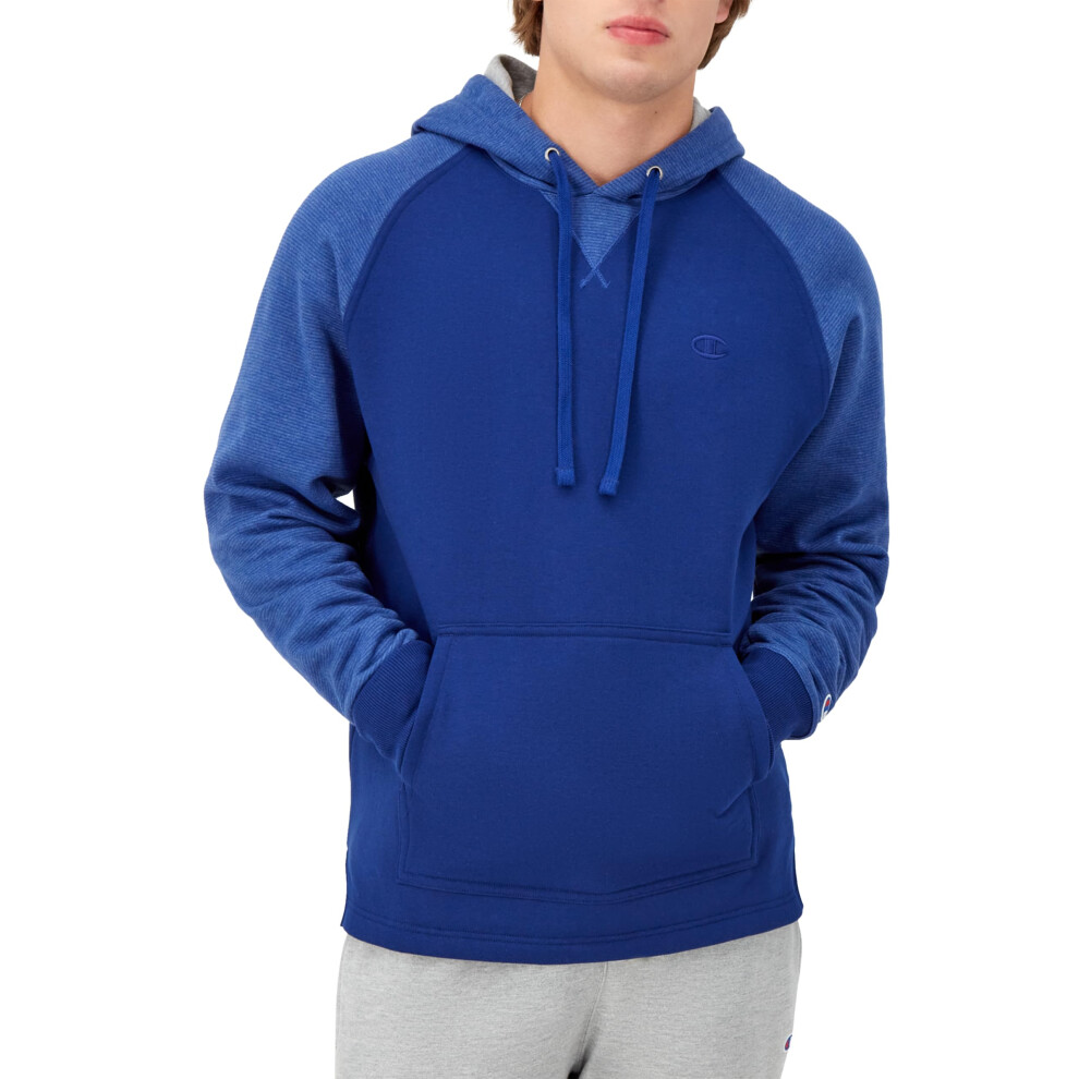 Champion Men's Hoodie  Powerblend  Fleece Striped Sweatshirt for Men Reg. or Big & Tall