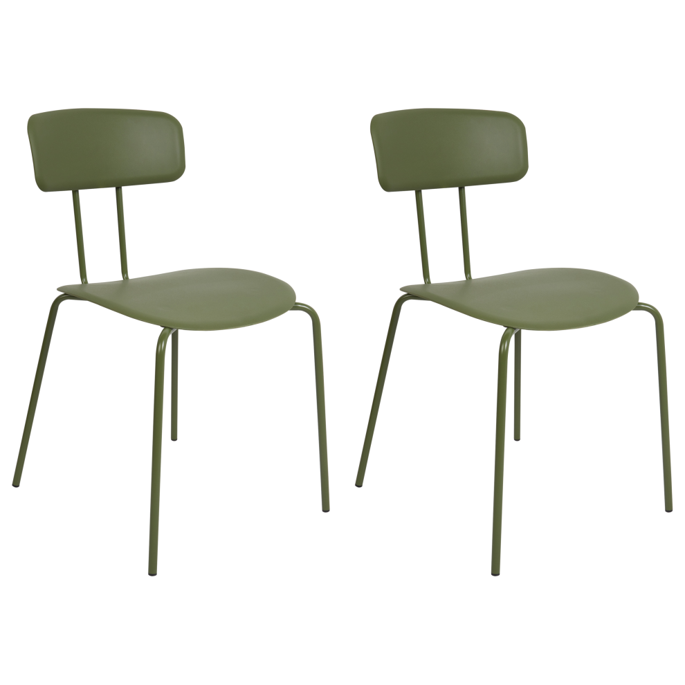 Set of 2 Dining Chairs SIBLEY Green