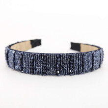 BTWTRY Marineblaue Kristall-Haarschmuck Handgemachter Haarreifen für Damen und Mädchen