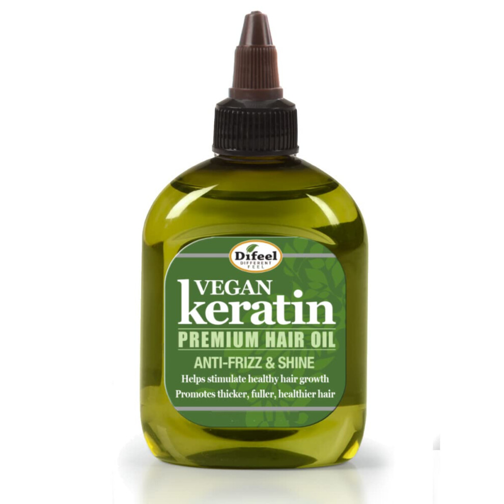 Dif Difeel Vegan Keratin Premium Hair Oil - Anti Frizz & Shine 7.1 Oz.