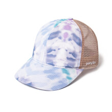 Ponyflo Original Kids Tie Dye Mesh Back Ponytail e Messy Bun Pony Cap con apertura posteriore completa